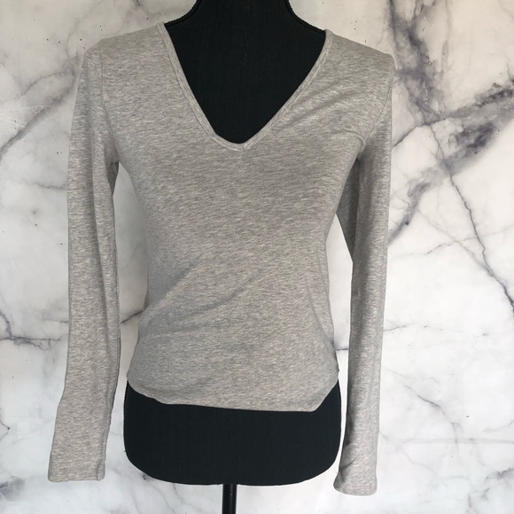 Forever 21 Tops - 💙Forever 21 Gray Long Sleeve bodysuit